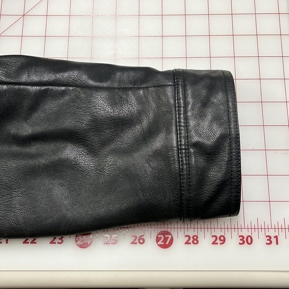 COLE HAAN SIGNATURE Men's Faux Leather Black Bomber Weekend Moto Jacket SZ 3X - Picture 8 of 15
